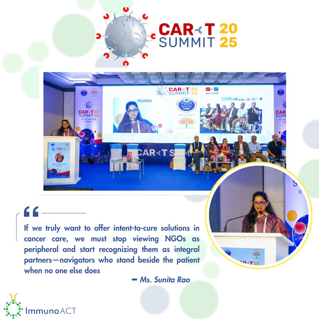 At #CARTSummit2025, the session titled “Bridging the Gap - Role of NGOs and CSR in Providing Intent-to-Cure Solutions for Cancer Care” brought together experts from healthcare and the development sector to address access challenges in cancer treatment. Moderated by Ms. Sunita
