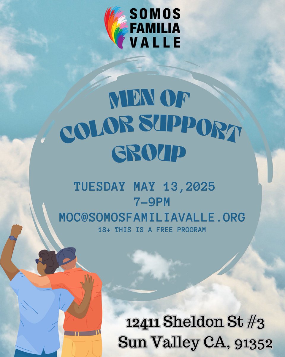 🙌🏾 Our Men of Color Support Group meets today. Our next meeting will be today May 13 at 7pm Questions email us at moc@somosfamiliavalle.org! 

 #SomosFamiliaValle #MenofColor ⁣⁣