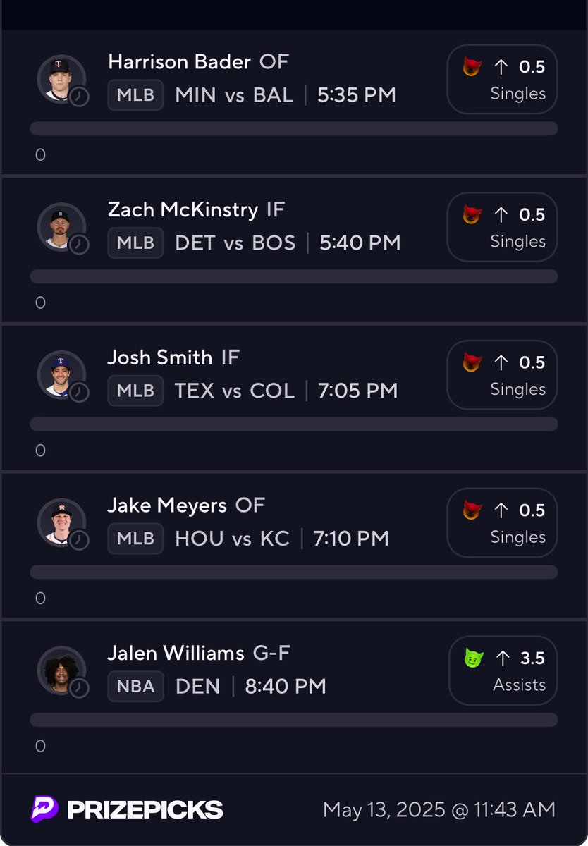 AgentOwen0's tweet image. MLB DEMONS SINGLES🃏🃏

$50 TO WHOEVER IF WE GO 5/5🧹🧹

LIKE/RT AND DROP YOUR CASH-APP TO ENTER🤝

(MUST BE FOLLOWING)