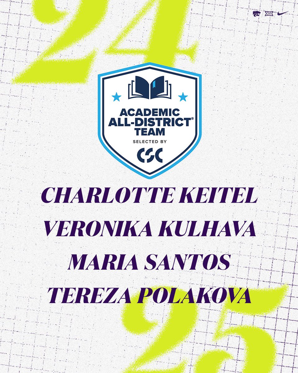 Four Cats named to the College Sports Communicators (CSC) Academic All-District team 🎾📚

📄 k-st.at/459XYFD