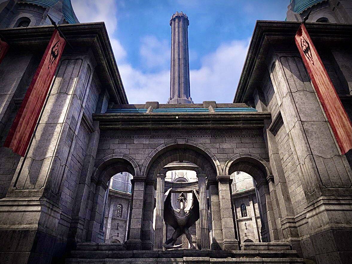 AlexCreo's tweet photo. Just another busy day in the #ImperialCity
#Oblivion #OblivionRemastered #TES #ESO #ElderScrolls #WhiteGoldTower #Tamriel #Cyrodiil #Architecture #Building #Sky #LowAngleView #PlaceOfWorship #Arch https://t.co/QTuLrkNNoy
