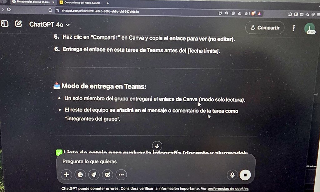 CFIE Ciudad Rodrigo (@cfie_cr) on Twitter photo Disfrutado del curso La Inteligencia Artificial como herramienta para docentes, con <a href="/cpoyatos/">César Poyatos Dorado <a href="/cpoyatos/">César Poyatos Dorado @cpoyatos.bsky.social</a>.bsky.social</a>. Una sesión cargada de recursos, reflexión e innovación educativa. La IA ha llegado a la educación para quedarse. Gracias a @cpoyatos por compartir su visión y motivarnos.
#formacionCyL Disfrutado del curso La Inteligencia Artificial como herramienta para docentes, con <a href="/cpoyatos/">César Poyatos Dorado <a href="/cpoyatos/">César Poyatos Dorado @cpoyatos.bsky.social</a>.bsky.social</a>. Una sesión cargada de recursos, reflexión e innovación educativa. La IA ha llegado a la educación para quedarse. Gracias a @cpoyatos por compartir su visión y motivarnos.
#formacionCyL