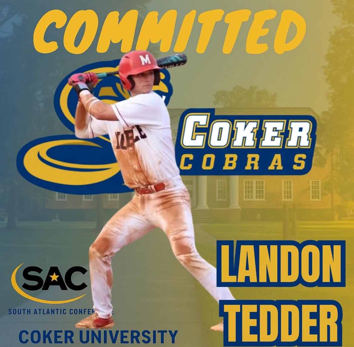 Our dude <a href="/Tedder_7/">Landon Tedder</a> with some exciting news!   LT is our 12th commit from our 2025 team (49th in last 4 seasons!).  Kid’s a lunch pail kinda player!  <a href="/CoachBarrett22/">Doug Barrett</a> <a href="/jkeller_10/">Jeremy Keller</a> <a href="/PrepBaseball_SC/">Prep Baseball South Carolina</a> <a href="/diamondprospect/">Diamond Prospects</a> <a href="/McBeeBaseball/">McBee Baseball</a>