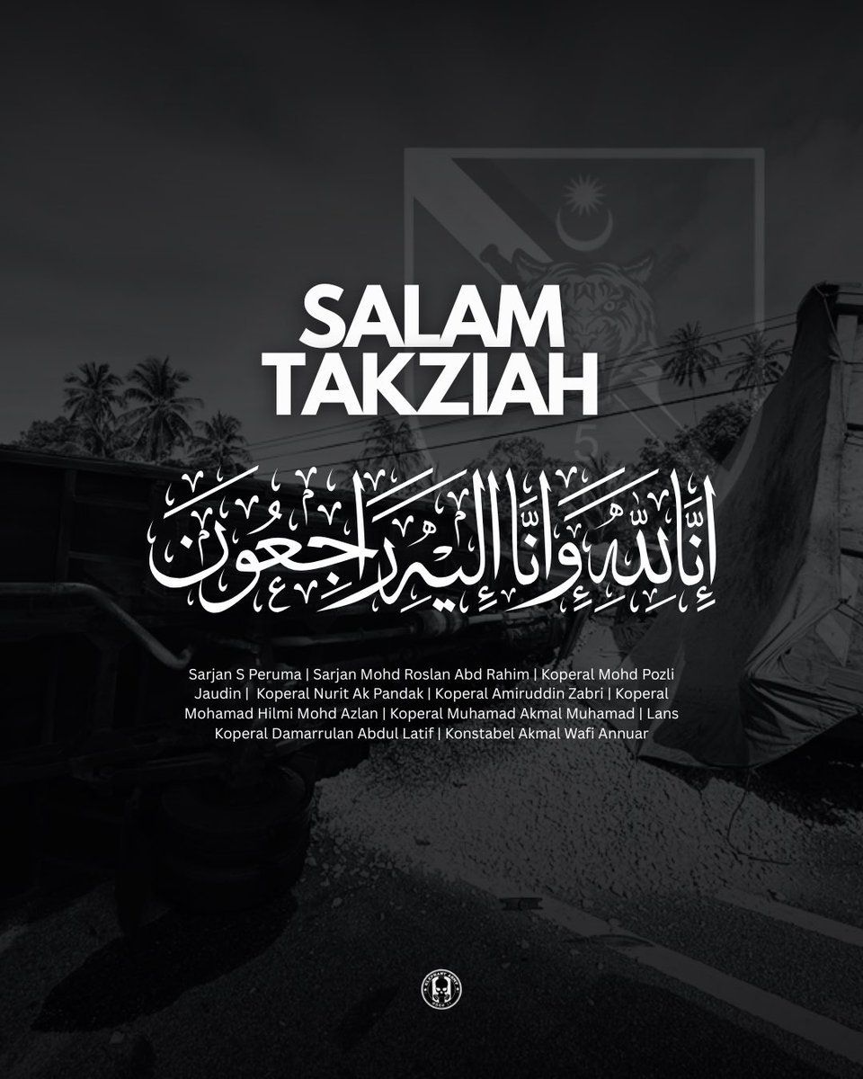 Salam takziah kepada keluarga mangsa nahas kemalangan jalan raya PSP Unit 5. 

Al-Fatihah