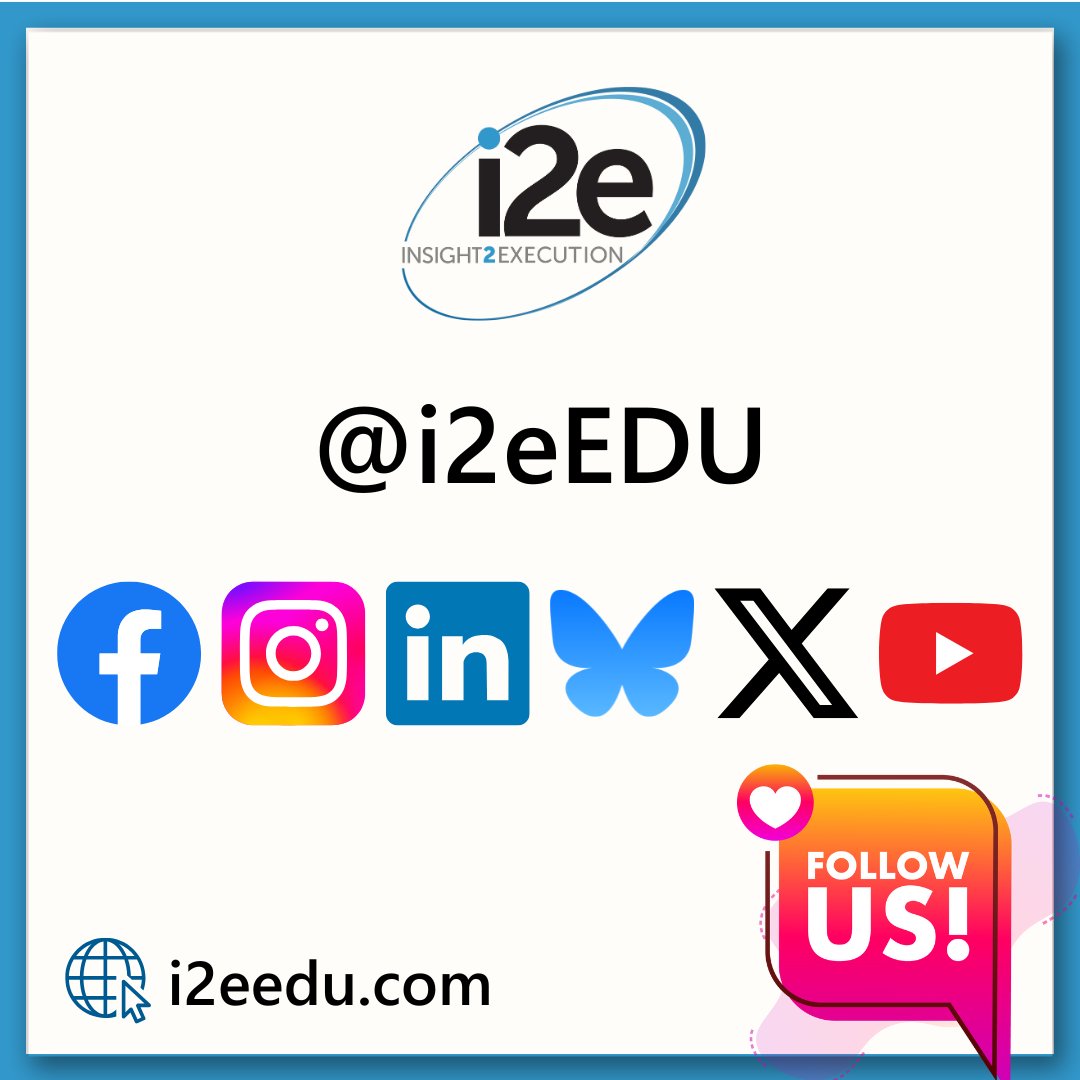 💡 Did you know you can find i2e on all platforms?
✅ Give us a follow today to join our growing community!

#i2eEDU #esports #AIinEdu #MicrosoftEdu #MicrosoftCertifiedCoach #smallbusiness #womenowned