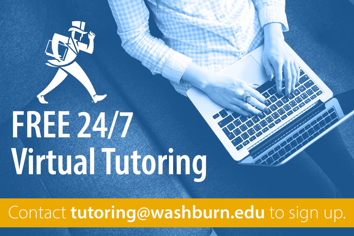 If you need help with your finals, don't forget WU offers 24/7 free access to live tutoring! To get extra help when and where you need it, contact tutoring@washburn.edu. For math tutoring contact mathtutoring@washburn.edu. Math Lab Hours: 9AM-6PM Monday-Thursday, 9AM-3PM Friday.