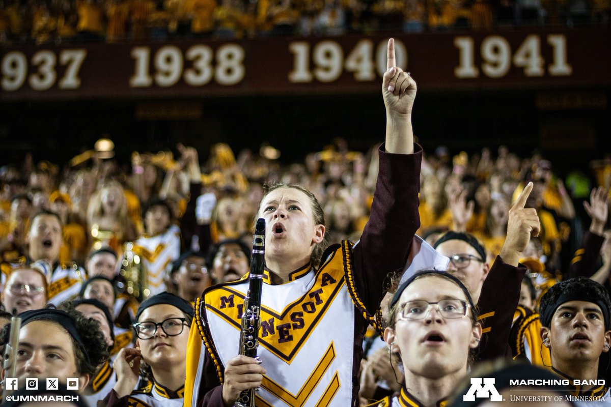 Ready to make some music this fall? Brass &amp; Woodwind auditions are due in just ONE MONTH‼️

For more info, click this link: cla.umn.edu/music/ensemble… 👀
 
#collegemarchingband #marchingband #gophers #brass #woodwinds