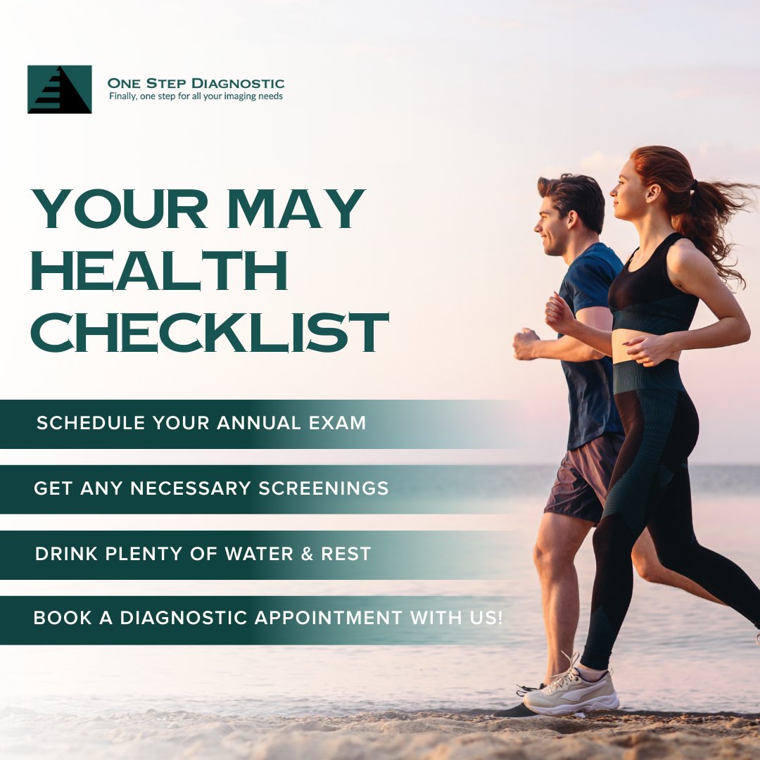 OneStepTX's tweet image. Let’s make May the month to prioritize our health! Here’s a simple checklist to keep you on track!

Stay healthy, stay happy! 🌟

#HealthChecklist #OneStepDiagnostic