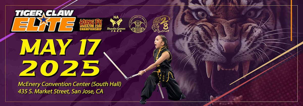KFM_KFTC's tweet image. The Event Schedule for the Tiger Claw Elite KungFuMagazine.com Championships is posted. See tigerclawelite.com/tiger-claw-eli… #kungfu #martialarts #tcec #tigerclawelite #wushu #shaolin #shaolinkungfugames #masterdemo #martialartschampions #kungfumaster #thisweekend