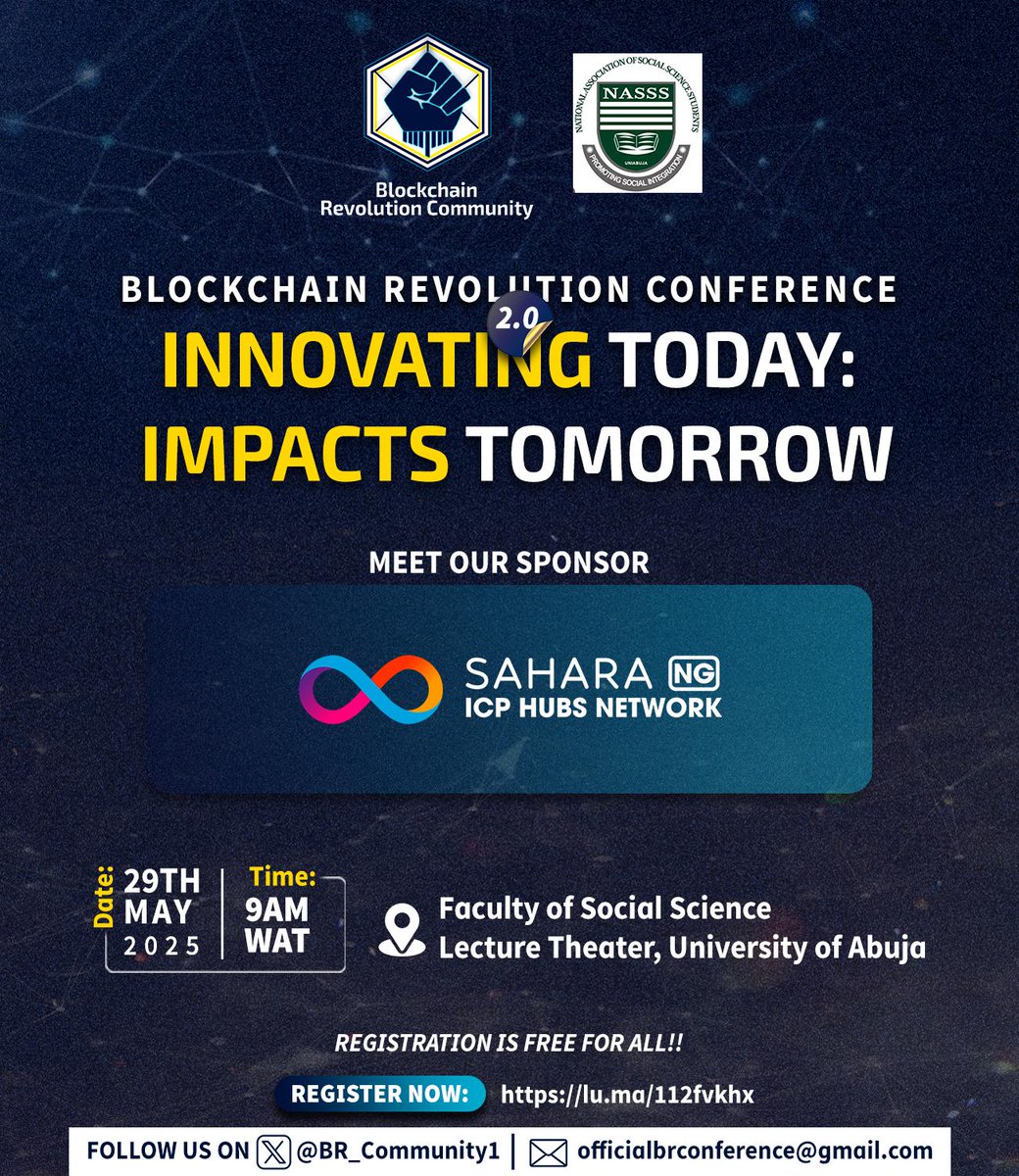 Blockchain Revolution Community (@br_community1) on Twitter photo Grateful to have <a href="/icphub_NG/">ICP HUB Nigeria</a> as a key sponsor for Blockchain Revolution Conference 2.0.
<a href="/ICPHUBS/">ICP HUBS NETWORK</a> vision is that most of the world's software will be replaced by smart contracts.
To achieve this vision, ICP is designed to make smart contracts as powerful as traditional software. Grateful to have <a href="/icphub_NG/">ICP HUB Nigeria</a> as a key sponsor for Blockchain Revolution Conference 2.0.
<a href="/ICPHUBS/">ICP HUBS NETWORK</a> vision is that most of the world's software will be replaced by smart contracts.
To achieve this vision, ICP is designed to make smart contracts as powerful as traditional software.