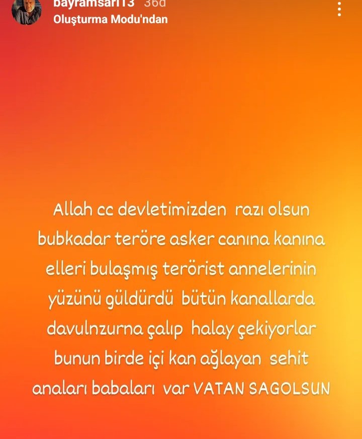 Şehit Ömür Ertuğrul Sarı'nın babasının paylaşımı: