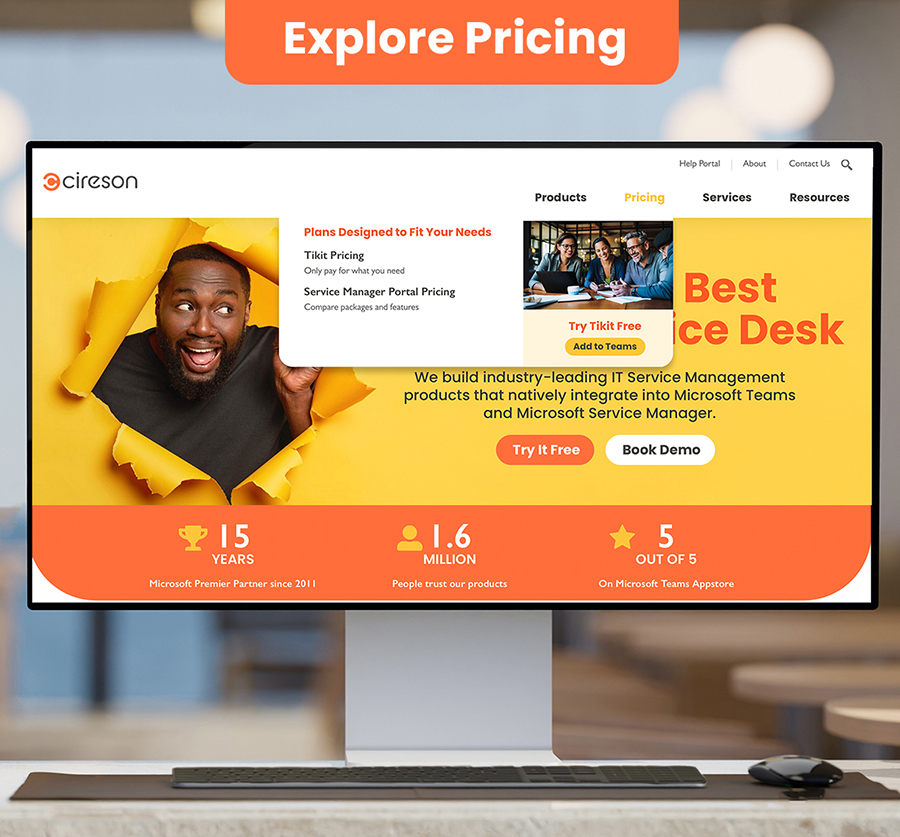 teamcireson's tweet image. Under PRICING - Explore plans, learn more about included features, and try out the pricing calculator.

You can also initiate a14-day free trial of a fully-functional Tikit, no credit card required! hubs.la/Q03m0pBB0 

#TeamsTicketing #ServiceDesk #FreeHelpDesk #M365