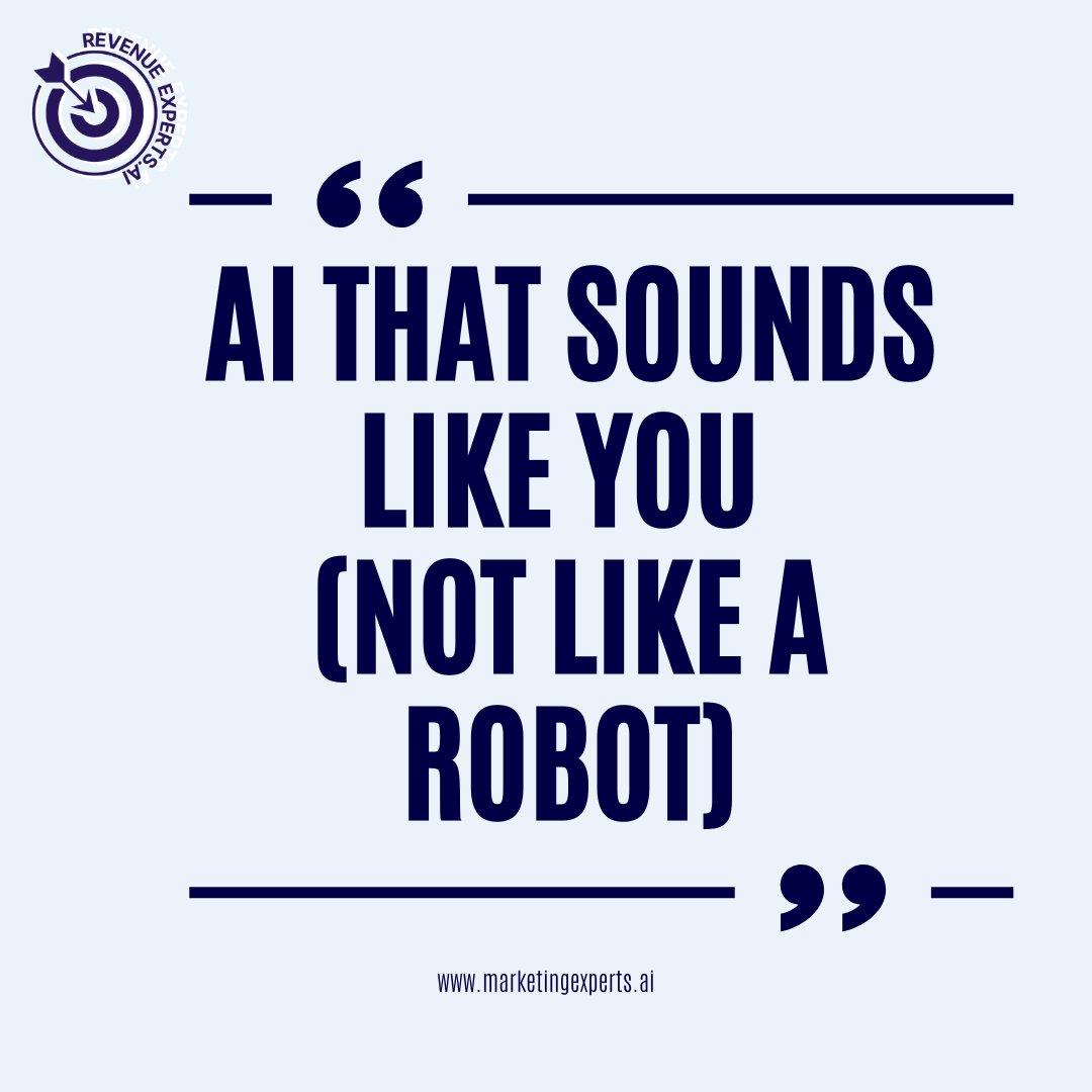 ekuzevska's tweet image. The problem isn’t AI. It’s how you use it.
To keep your brand voice:
– Add tone notes to every prompt
– Train it with past content
– Treat the output as a draft, not gospel
👉 marketingexperts.ai
#AIcopywriting #BrandConsistency #AuthenticAI #AItools #ContentWriting