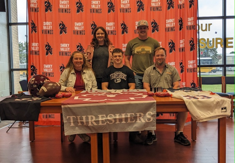 Congratulations to Gavin Stambaugh on signing to continue his football career at Bethel College!! Good luck, Gavin!! #SmokyValleyProud #SVstrong