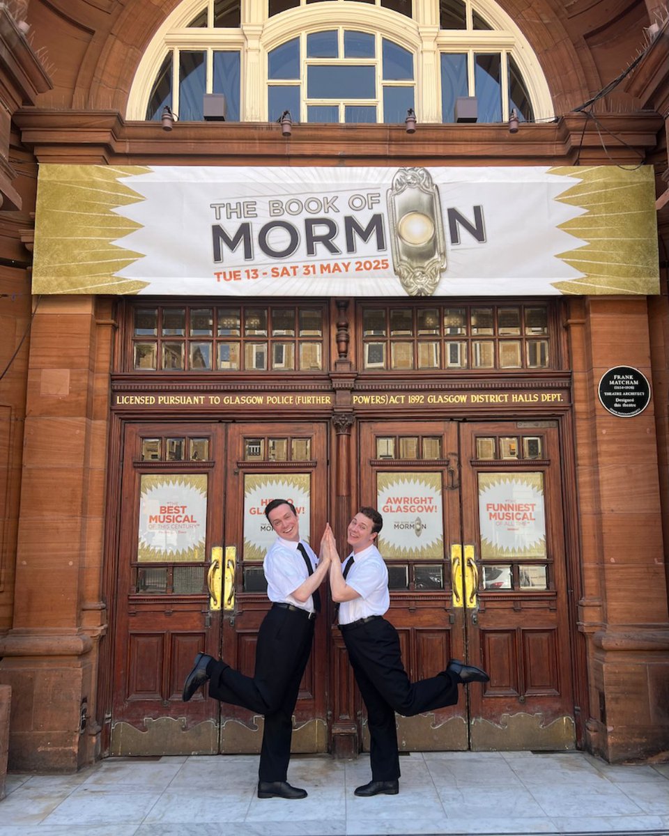 The B🐸🐸k of Mormon (@bookofmormonuk) on Twitter photo We're putting the GO in GLASGOW! We open TONIGHT at <a href="/KingsandRoyal/">The King's Theatre & Theatre Royal</a>! Say HELLO from 13 - 31 MAY! 👋 We're putting the GO in GLASGOW! We open TONIGHT at <a href="/KingsandRoyal/">The King's Theatre & Theatre Royal</a>! Say HELLO from 13 - 31 MAY! 👋