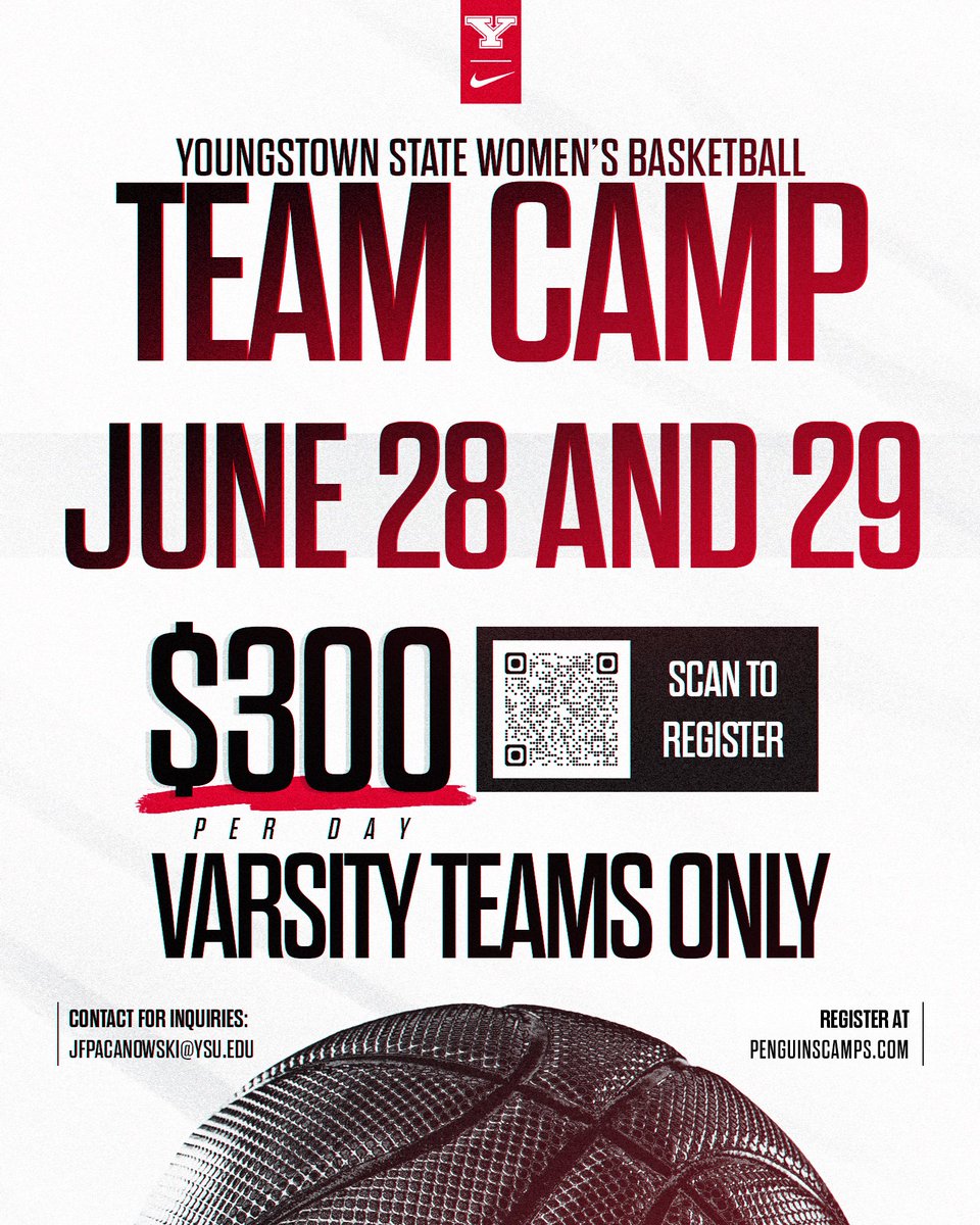 There is still plenty of time for high school teams to get registered for our team camp! 🐧🚨

Register here: shorturl.at/MZPrD

#GoGuins #familY