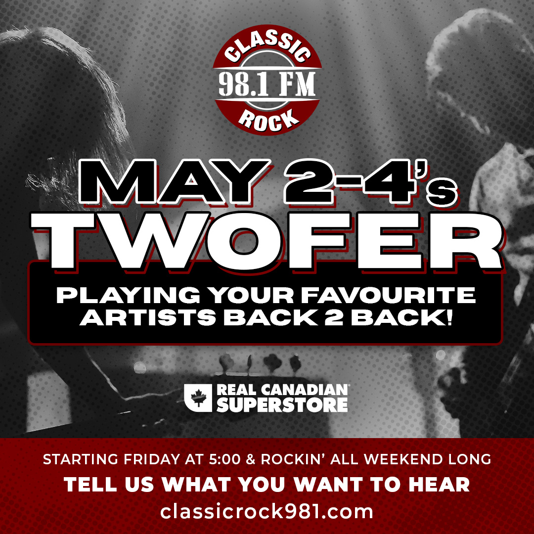 Classic Rock 98.1 (@classicrock981) on Twitter photo 🎸🔥 TWOFER WEEKEND is ON for the 2-4! 🔥🎸
Celebrate with back-to-back tracks from your favourite Classic Rock artists!
It all kicks off Friday at 5 and rocks all long weekend. 🤘 Submit a request online at classicrock981.com. Powered by <a href="/RealCdnSS/">Real Canadian Superstore</a> 🎸🔥 TWOFER WEEKEND is ON for the 2-4! 🔥🎸
Celebrate with back-to-back tracks from your favourite Classic Rock artists!
It all kicks off Friday at 5 and rocks all long weekend. 🤘 Submit a request online at classicrock981.com. Powered by <a href="/RealCdnSS/">Real Canadian Superstore</a>