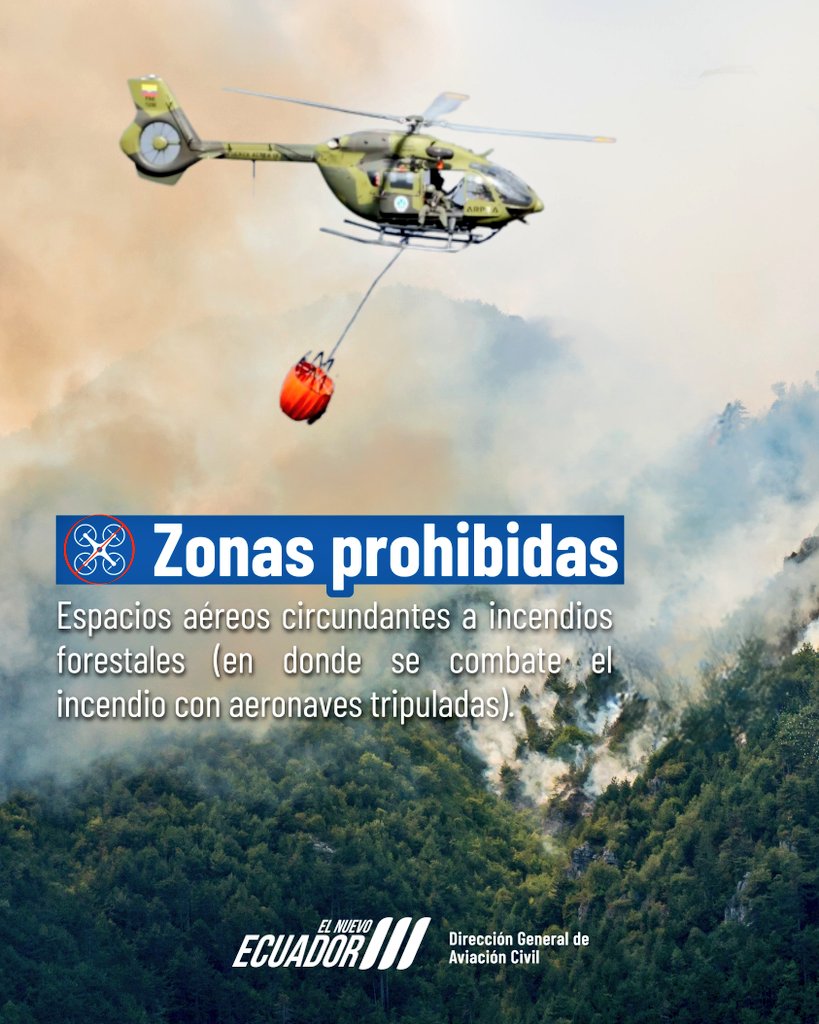 La RDAC 101 restringe la operación de aeronaves no tripuladas - drones mientras el Cuerpo de Bomberos está cumpliendo su labor. 🎮

Revisa toda la información relacionada en este enlace ⏩ goo.su/S3JF4

#DronesEcuador
#ElNuevoEcuador