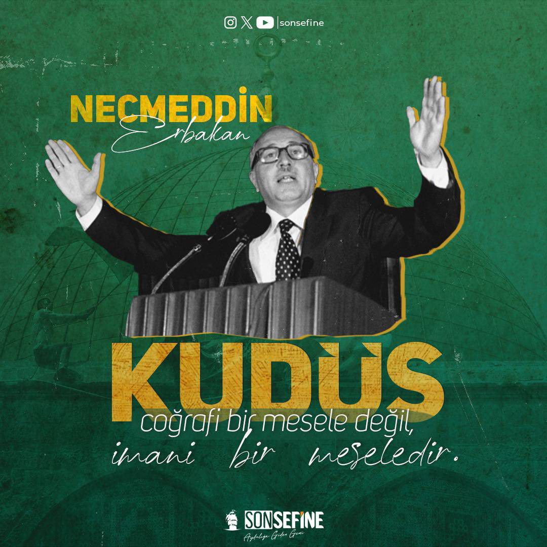 "Kudüs coğrafi bir mesele değil, imâni bir meseledir."

📍 Necmeddin Erbakan

#kudüs #necmeddinerbakan #gazze