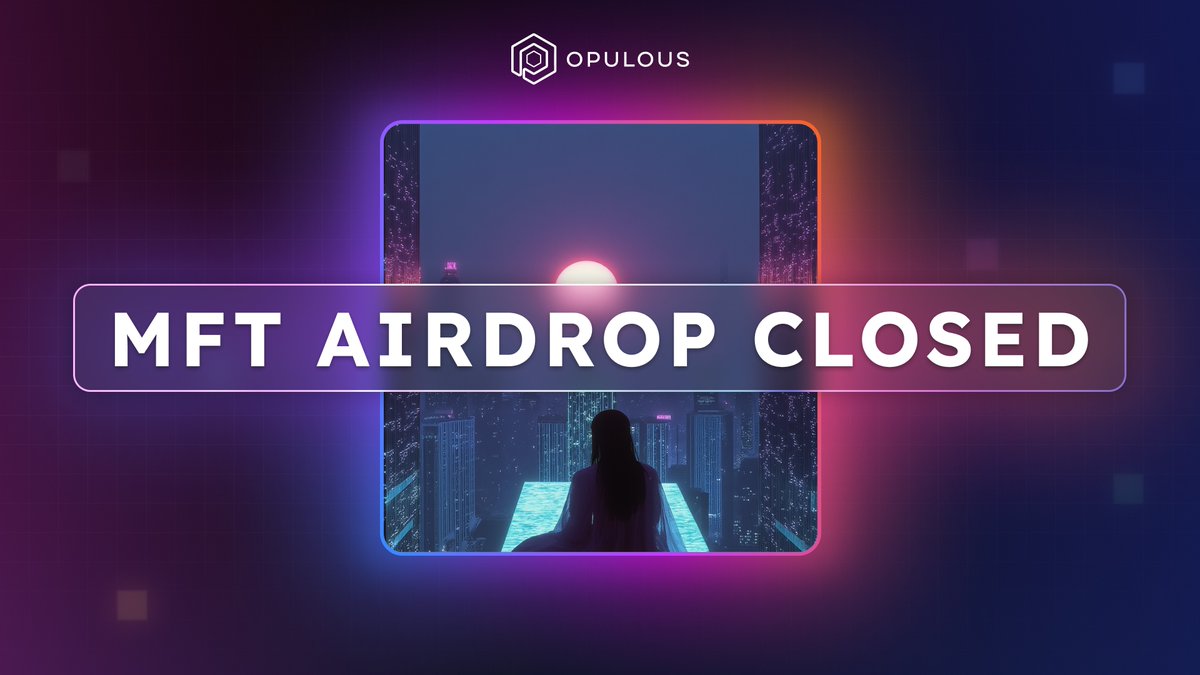 🚨 MFT Airdrop Closed 🚨

The <a href="/SoloAI_Agent/">Solo AI</a> MFT airdrop has officially closed.  

Winners are being drawn. Congratulations to everyone who won! 🎉

Claim Now ➡️ opulous.org/mfts/sona