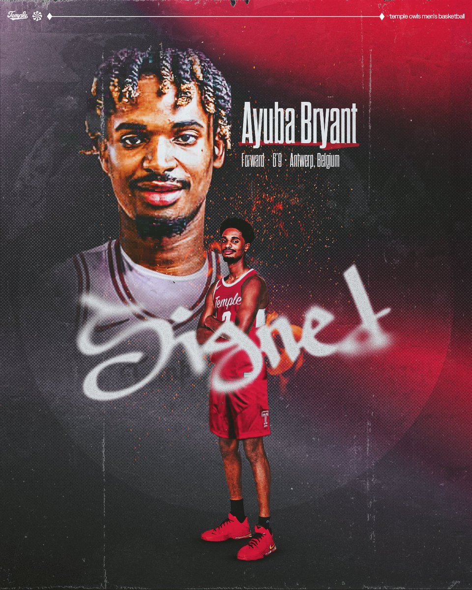 Temple Men's Basketball (@tumbbhoops) on Twitter photo 🇧🇪 ➡️ 🔔
After a standout season with <a href="/JLBourgBasket/">JL Bourg Basket</a>’s U21 squad and a strong showing for Belgium’s U20 National Team, Ayuba Bryant is officially an Owl!
Welcome to Philly, Ayuba!
#Team130 🇧🇪 ➡️ 🔔
After a standout season with <a href="/JLBourgBasket/">JL Bourg Basket</a>’s U21 squad and a strong showing for Belgium’s U20 National Team, Ayuba Bryant is officially an Owl!
Welcome to Philly, Ayuba!
#Team130