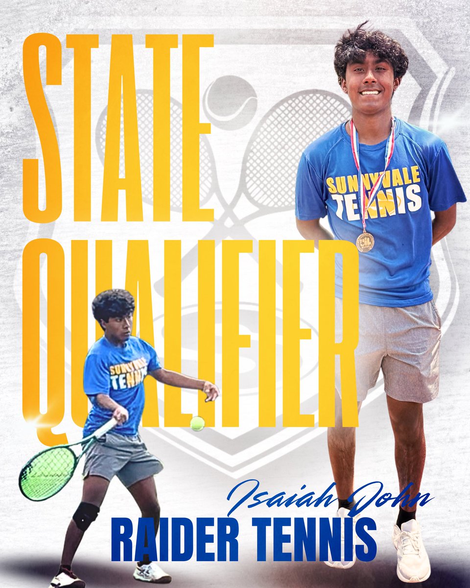 Big congrats to Isaiah John on making it to State! He'll be competing in San Antonio at the Annemarie Tennis Center Thursday and Friday. Good luck, Isaiah!
