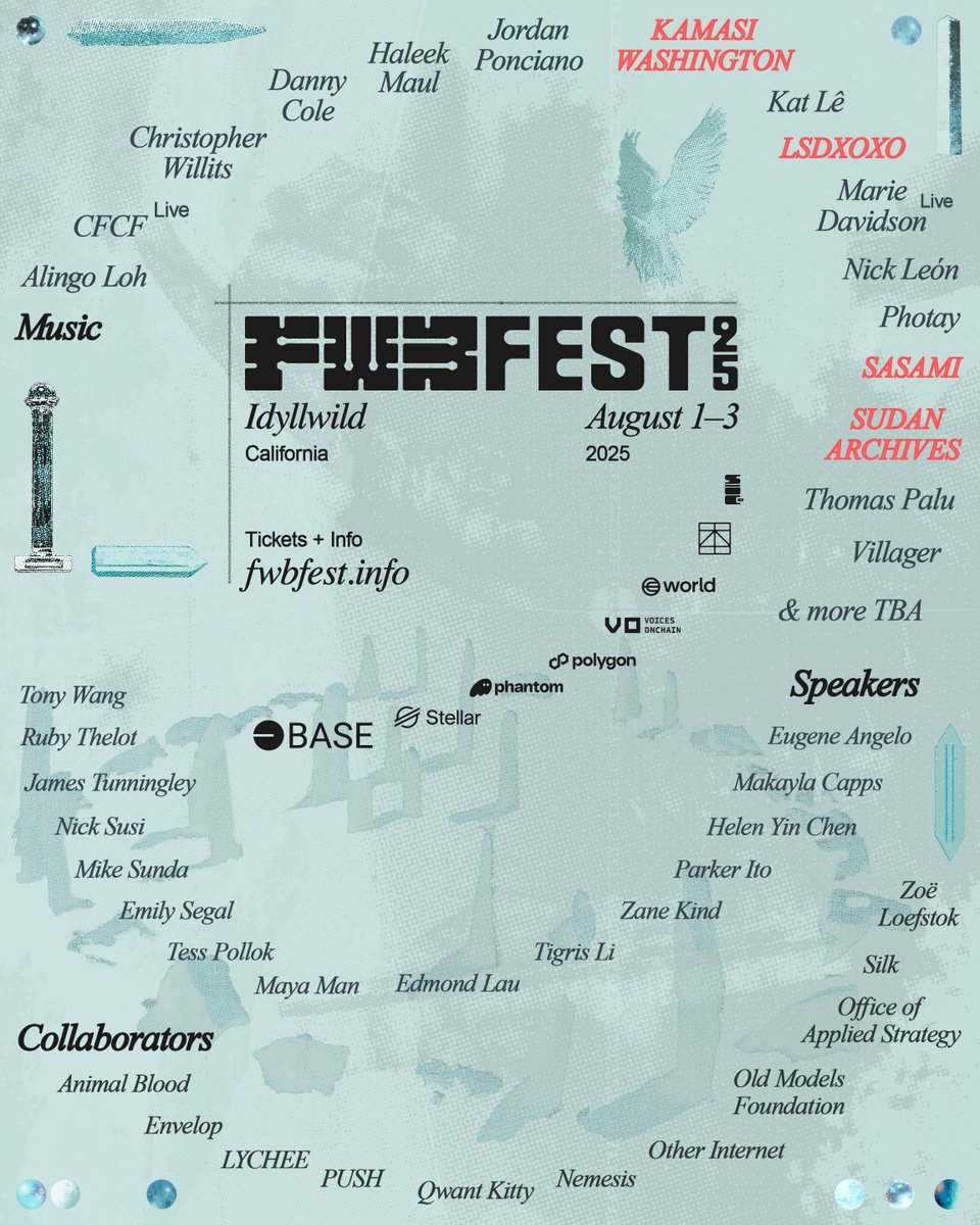 FEST25 LINEUP REVEALED 📡 

📡 AUGUST 1-3, 2025 IDYLLWILD, CA 📡 With support from our partners, FEST25 tickets are now $99 (!!!)

We know the world asks a lot—this is our way of opening the door a little wider. Join us for a weekend that makes the internet feel human again 🫂3