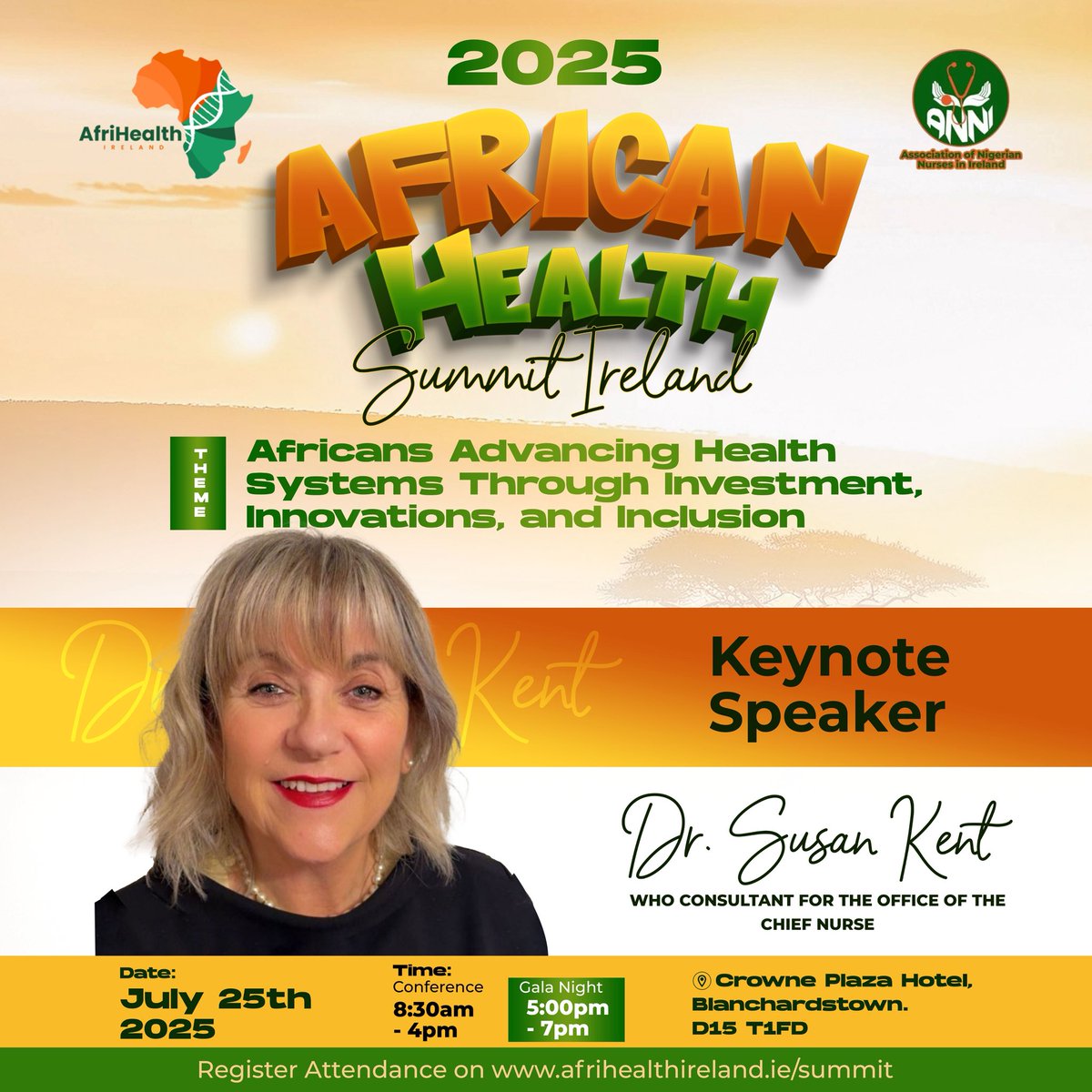 Association of Nigerian Nurses in Ireland (@anni_nurse) on Twitter photo We’re honoured to welcome <a href="/Susan_Kent2/">Dr. Susan Kent</a> WHO Consultant, as a keynote speaker at the African Health Summit Ireland 2025 <a href="/AfriHealthIre/">African Health Summit Ireland</a>
She’ll speak on:
“Reversing Brain Drain to Brain Gain: Investing in Africa’s Nursing & Midwifery Workforce.”
Register: afrihealthireland.ie/summit We’re honoured to welcome <a href="/Susan_Kent2/">Dr. Susan Kent</a> WHO Consultant, as a keynote speaker at the African Health Summit Ireland 2025 <a href="/AfriHealthIre/">African Health Summit Ireland</a>
She’ll speak on:
“Reversing Brain Drain to Brain Gain: Investing in Africa’s Nursing & Midwifery Workforce.”
Register: afrihealthireland.ie/summit