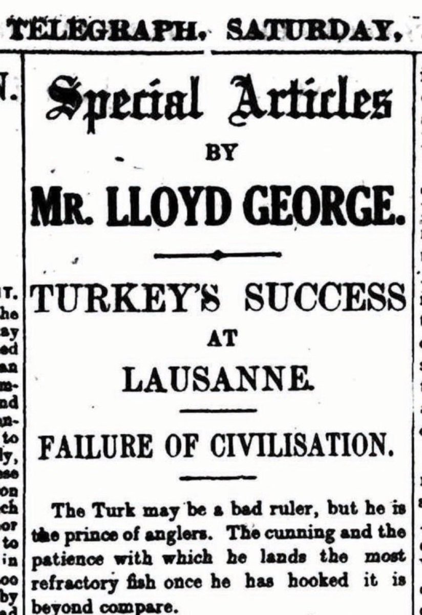 Okuma yazma bilmeyen bir çeyrek eğitimli, Lozan’a laf söylüyor. Başbakanı Lloyd George diyor ki; “Lozan Türkiye’nin başarısıdır…”
Ve diyor ki;
“Lozan, İngiltere’nin bu zamana kadar imzaladığı antlaşmaların en alçaltıcısıdır.” 
Bu tür çeyrek eğitimliler sadece Türkiye’ye özgüdür.