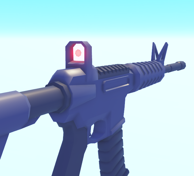 SplashedDev's tweet image. Quick AR model done in 30 minutes, my first completed firearm 🔥 #RobloxDev #ROBLOX #modeling