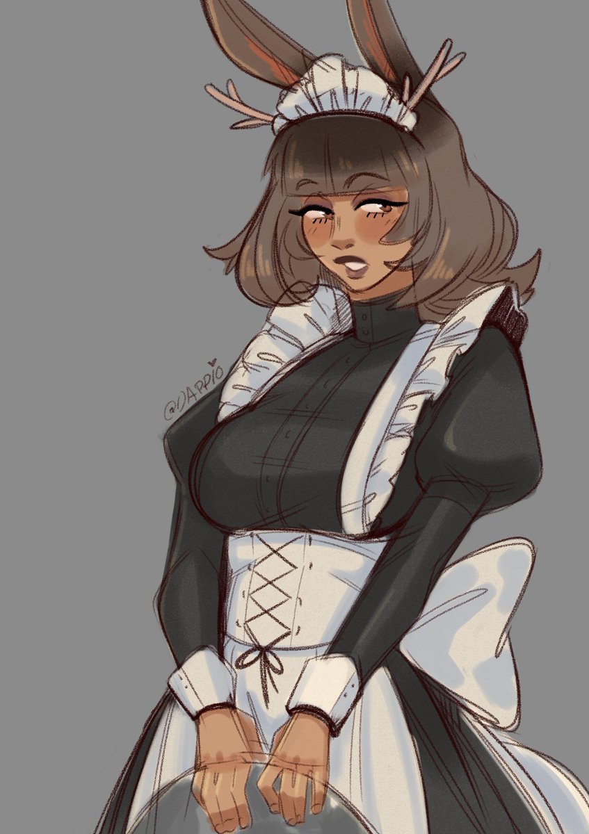 reminder to catch me on bluesky y'all missing lots of doodles over there :) like this doodle from maid day