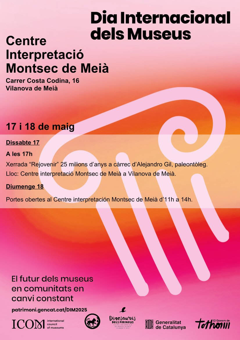Museu Conca Dellà (@museuconcadella) on Twitter photo Ja és aquí el #DIM2025 🥳
Els museus de la <a href="/xmtlla/">Xarxa de Museus de les Terres de Lleida i Aran</a> hem presentat les activitats que farem, les trobareu totes a l'enllaç.
També us deixem per aquí els cartells de les activitats que farem a Isona, Coll de Nargó i Vilanova de Meià, COM VOLENT DIR...
patrimoni.gencat.cat/ca/museusdelle… Ja és aquí el #DIM2025 🥳
Els museus de la <a href="/xmtlla/">Xarxa de Museus de les Terres de Lleida i Aran</a> hem presentat les activitats que farem, les trobareu totes a l'enllaç.
També us deixem per aquí els cartells de les activitats que farem a Isona, Coll de Nargó i Vilanova de Meià, COM VOLENT DIR...
patrimoni.gencat.cat/ca/museusdelle…