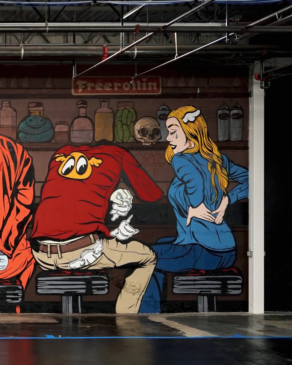 👏 Congratulations to D*Face for dropping another stunning work—his latest mural in New Jersey – "Last Round on the House…" 💥⁠
⁠
🎥 D*Face⁠
⁠
🔗 Discover more about the artist
printthemall.com/artists/d-face/