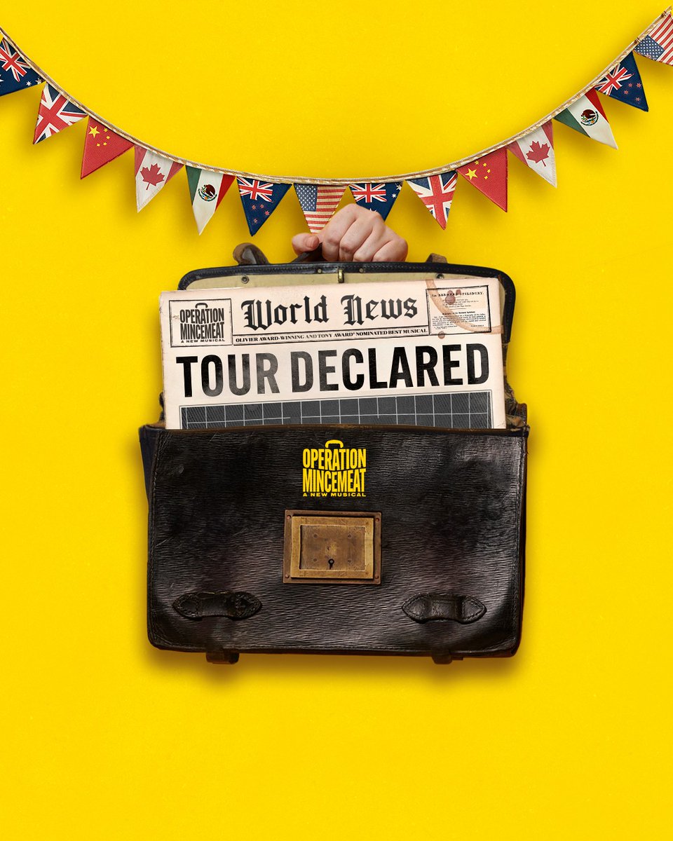 Mincemeat is on the move!🎉 

We’re taking this mission WORLDWIDE, starting where it all began <a href="/The_Lowry/">Lowry</a> 🌍 
Our agents will serve their duty in USA, UK, Australia, NZ, Canada, China &amp; Mexico.

The global journey continues in 2026!
Get in the know ⬇️
operationmincemeat.com/tour/