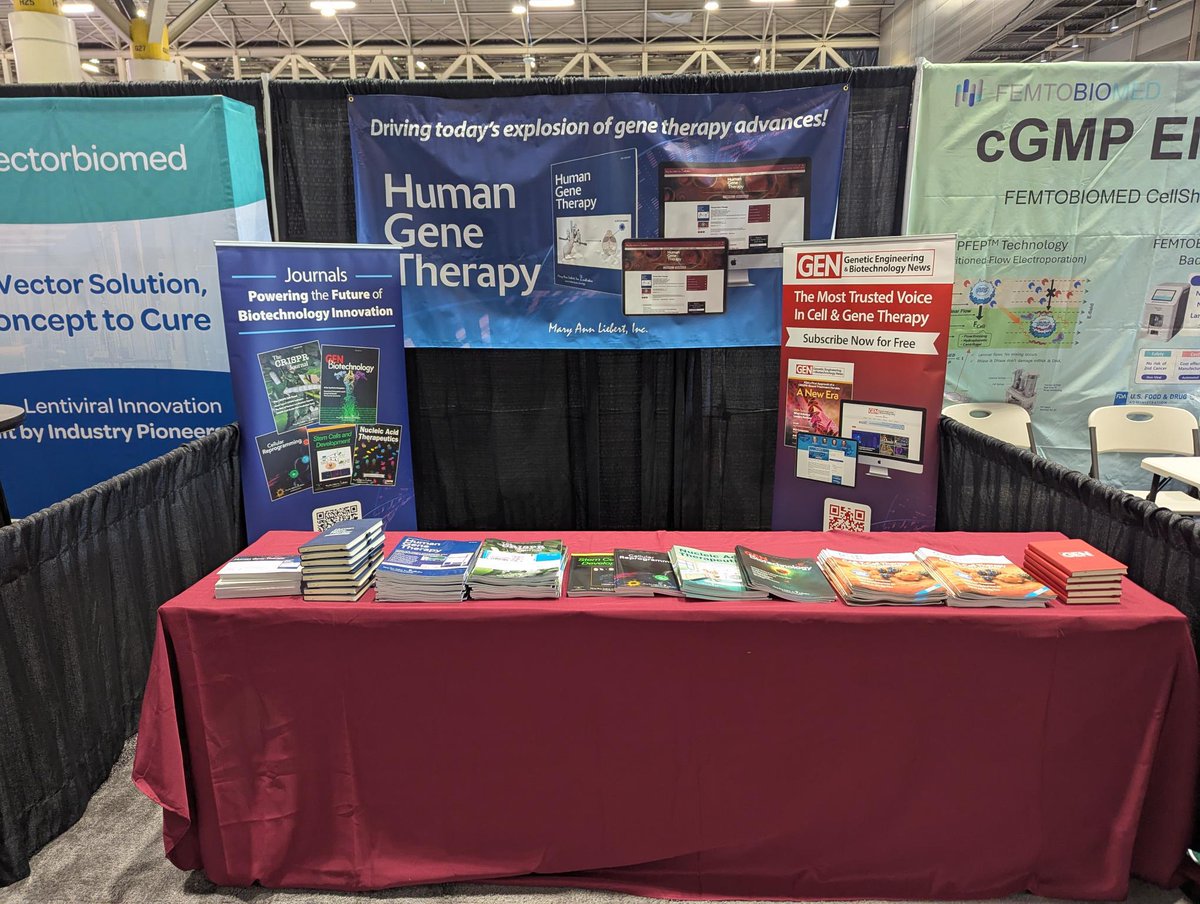 Are you in New Orleans for the 2025 ASGCT Annual Meeting? Stop by Booth #1350 to catch up with the Mary Ann Liebert, GEN, and Inside Precision Medicine teams! Pick up your copies of Human Gene Therapy, GEN, CRISPR Journal, and more at this year's meeting. #ASGCT2025