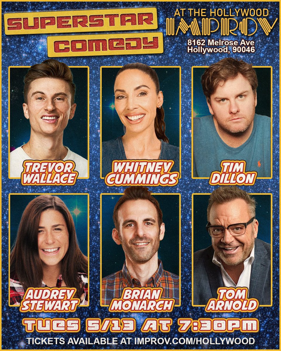 Hollywood Improv (@hollywoodimprov) on Twitter photo Big show tonight at 7:30 in The Main Room featuring @whitneycummings @timjdillon @trevorwallace @thetomarnold <a href="/brianmonarch/">Brian Monarch</a> @audreystewisart +more!
Get tickets at hollywoodimprov.com
#hollywoodimprov #comedy Big show tonight at 7:30 in The Main Room featuring @whitneycummings @timjdillon @trevorwallace @thetomarnold <a href="/brianmonarch/">Brian Monarch</a> @audreystewisart +more!
Get tickets at hollywoodimprov.com
#hollywoodimprov #comedy