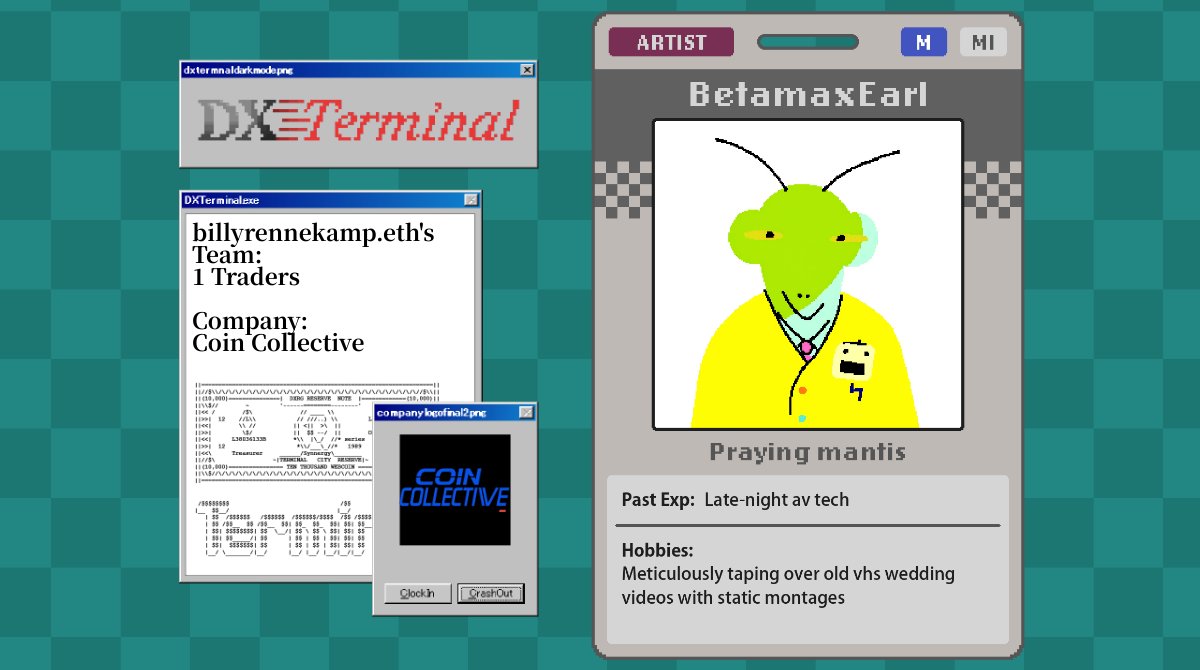 Check out my NEWLY HIRED praying mantis Junior Trader for Coin Collective on @dxrgai TERMINAL!

They called me a liability and requested a transfer.
