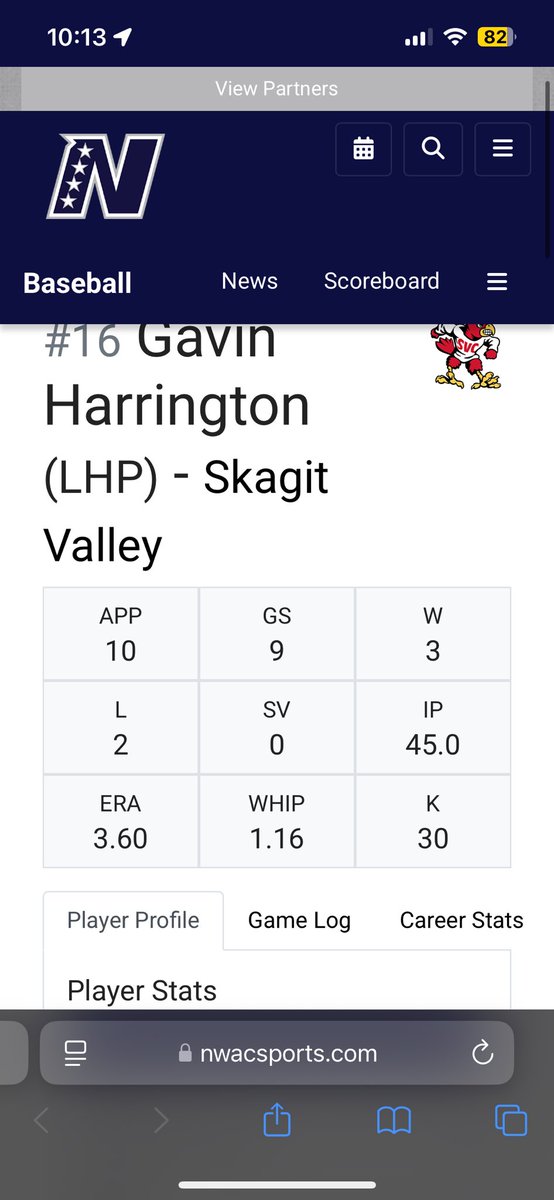 Freshman Year stats. <a href="/SkagitBaseball/">Skagit Baseball</a> <a href="/PNW_CBR/">PNW College Baseball Report</a> <a href="/PNW_Uncommitted/">PNW Baseball Uncommitted</a>