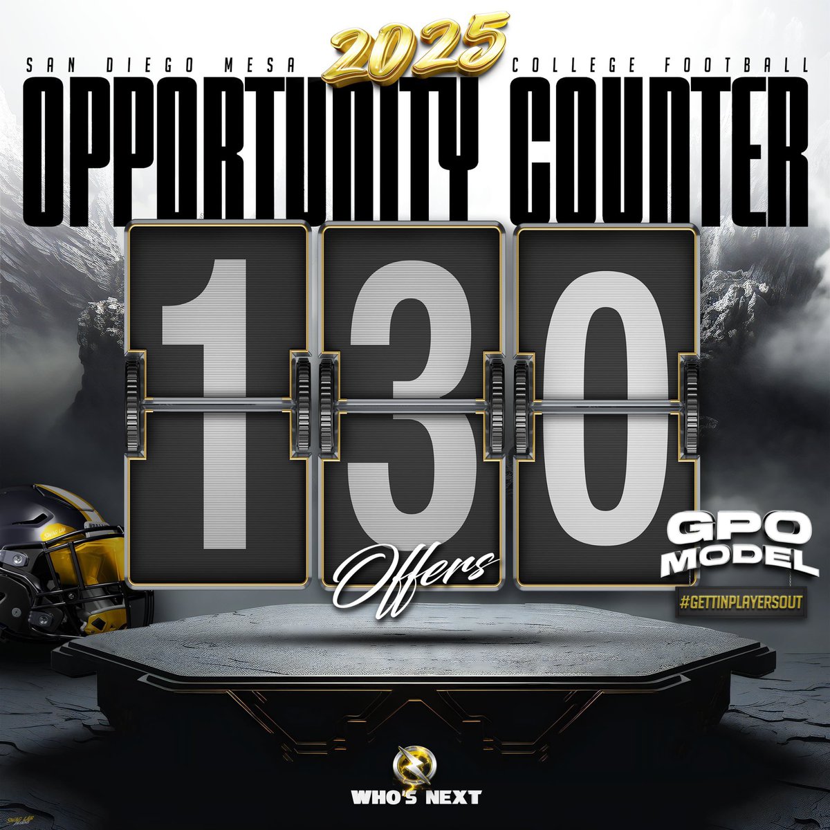 OLYMPIANS (@sdmesafootball) on Twitter photo Just hit 130! and counting #GettinPlayersOut #undeniable
<a href="/BallCoachGW/">Gary Watkins Jr</a> <a href="/PrezHands/">Ashanti Hands, Ed.D.</a> <a href="/DrRyanShumaker/">Dr. Ryan Shumaker</a> <a href="/jucomadefb/">jucomadefootball</a> <a href="/JuCoFootballACE/">JuCo Football Forer</a> <a href="/jucomadefb/">jucomadefootball</a> <a href="/EC_Preps_SD/">EC Preps</a> <a href="/Daygofootball/">San Diego Football</a> <a href="/sdfootball/">Ray from SDFN</a> Just hit 130! and counting #GettinPlayersOut #undeniable
<a href="/BallCoachGW/">Gary Watkins Jr</a> <a href="/PrezHands/">Ashanti Hands, Ed.D.</a> <a href="/DrRyanShumaker/">Dr. Ryan Shumaker</a> <a href="/jucomadefb/">jucomadefootball</a> <a href="/JuCoFootballACE/">JuCo Football Forer</a> <a href="/jucomadefb/">jucomadefootball</a> <a href="/EC_Preps_SD/">EC Preps</a> <a href="/Daygofootball/">San Diego Football</a> <a href="/sdfootball/">Ray from SDFN</a>