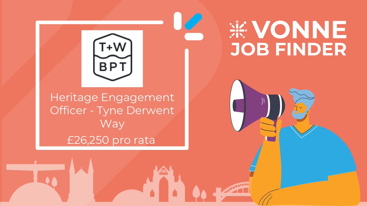 NE Charity Jobs (@vonnejobs) on Twitter photo Heritage Engagement Officer - Tyne Derwent Way, <a href="/twbpt/">martin hulse</a> , £26K pro rata
vonne.org.uk/vonne-jobs-det…
#CharityJobs #NorthEastJobs #GatesheadJobs Heritage Engagement Officer - Tyne Derwent Way, <a href="/twbpt/">martin hulse</a> , £26K pro rata
vonne.org.uk/vonne-jobs-det…
#CharityJobs #NorthEastJobs #GatesheadJobs