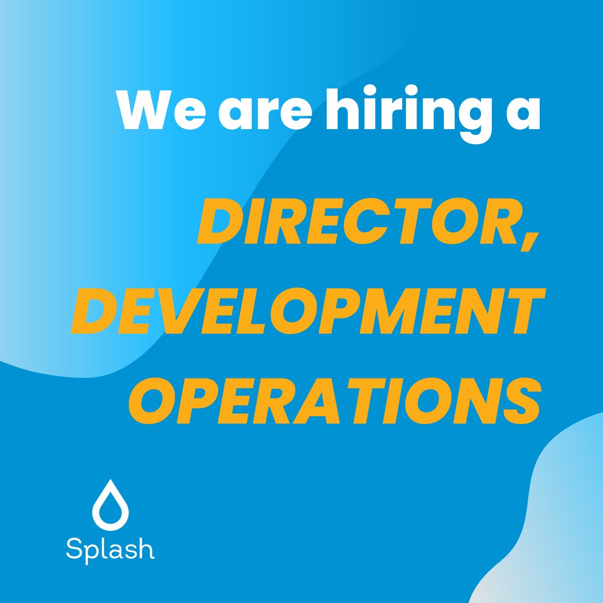 Splash is hiring a Director of Development Operations!

This role will lead the systems, processes, and data that power Splash’s fundraising efforts. 

Interested? Find more info and apply here: ow.ly/frOE50VQ6CM