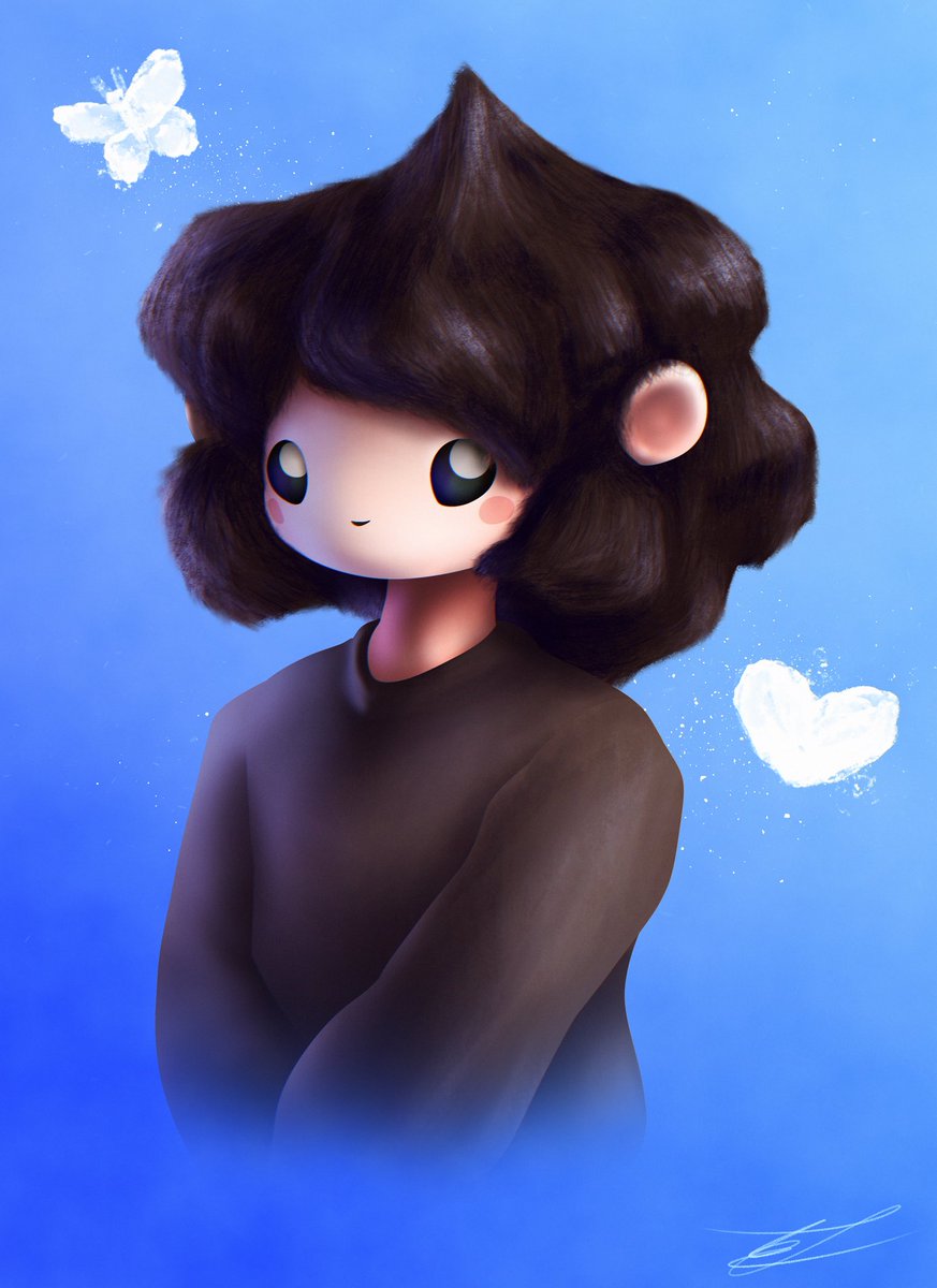 Took a quick little break from my project to practice digital painting, and color / temperature theory… through fan art. :D

This character is Powder, from the indie animated series Pieces of Powder by <a href="/ekouku/">Kou</a>. 🤍

#piecesofpowder #indieanimation