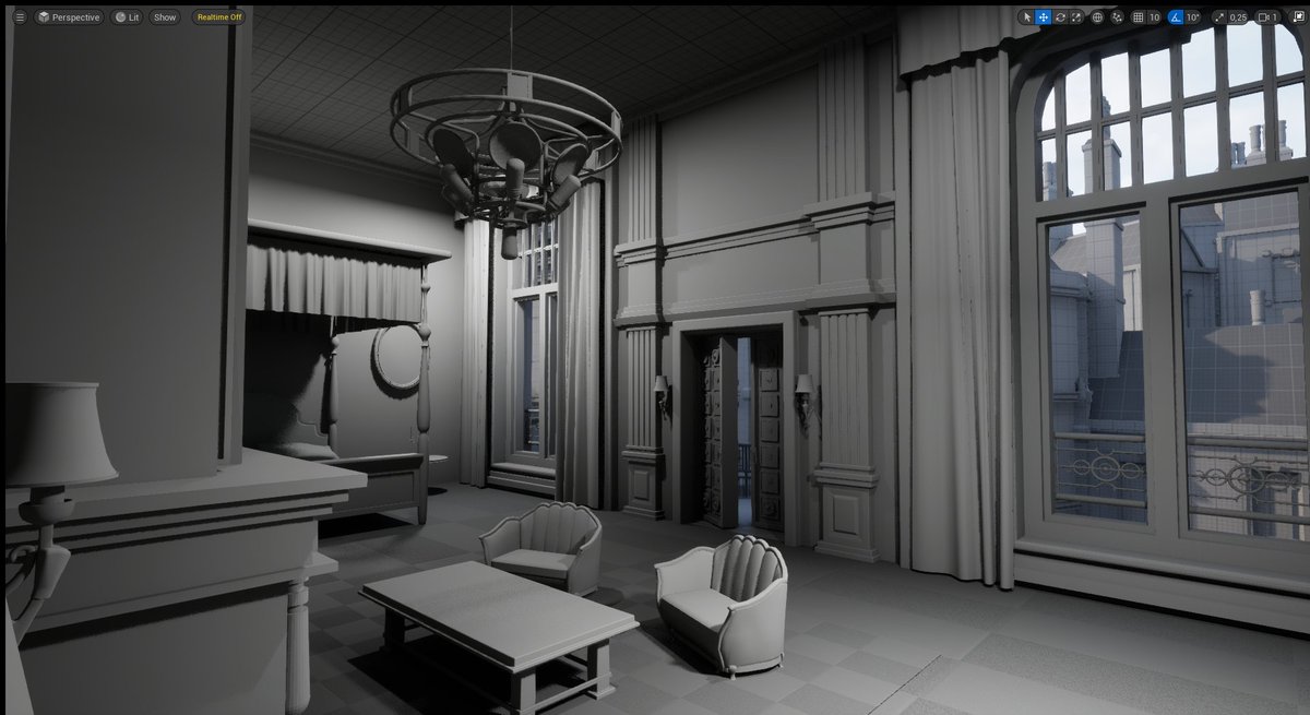 saramolina3d's tweet image. Hi, it's been a while! 😃
Here is a little update walkthrough and a sneak peak of the hotel rooms. There are still changes to do, but close to finishing the advanced blocking!
Have a great week! ☀️🍀
#3dart #3d #Environment #UE #Dishonored