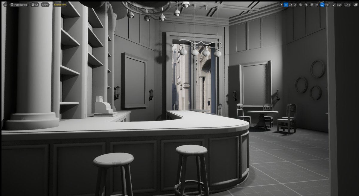 saramolina3d's tweet image. Hi, it's been a while! 😃
Here is a little update walkthrough and a sneak peak of the hotel rooms. There are still changes to do, but close to finishing the advanced blocking!
Have a great week! ☀️🍀
#3dart #3d #Environment #UE #Dishonored