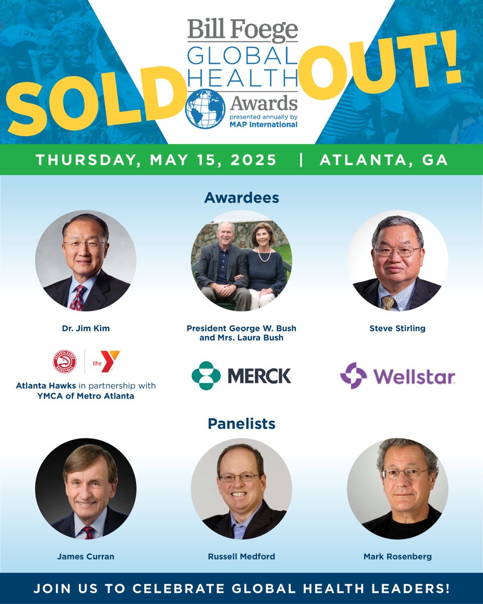 ✨ Tomorrow’s the night — and it’s officially SOLD OUT! ✨

We’re thrilled to announce that every seat is taken for the 8th Annual Bill Foege Global Health Awards — MAP International’s signature event honoring bold visionaries shaping the past and future of global health. 🌍