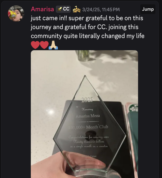 The coolest part about the students wins we post from @creatorscornerio is the aftermath...

Almost every single one absolutely mogs themselves with a new record month or screenshot

Building careers, not lottery winners 🤝