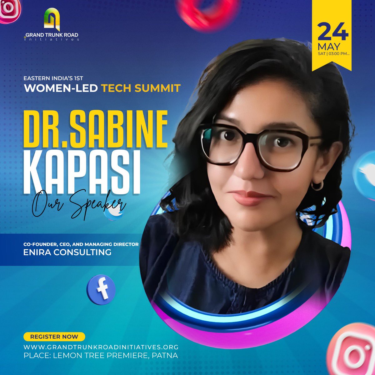 Grand Trunk Road Initiatives (@roadinitiatives) on Twitter photo βIdeas for Bihar - An Innovation Summit 4.0β
The 1st Ever All Women Tech Conference of Eastern India
Is Thrilled to Introduce
Dr <a href="/khushi1990/">Dr sabine kapasi</a>, Co - Founder, CEO & MD at Enira Consulting.
We wish to Let the world know that Bihar is on the cusp of Some real Serious Engagement. βIdeas for Bihar - An Innovation Summit 4.0β
The 1st Ever All Women Tech Conference of Eastern India
Is Thrilled to Introduce
Dr <a href="/khushi1990/">Dr sabine kapasi</a>, Co - Founder, CEO & MD at Enira Consulting.
We wish to Let the world know that Bihar is on the cusp of Some real Serious Engagement.