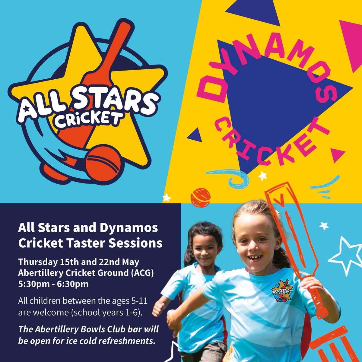 Abertillery Town Cricket Club (@abertillerytcc) on Twitter photo The countdown is on!! π
<a href="/allstarscricket/">All Stars Cricket</a> and <a href="/DynamosCricket/">Dynamos Cricket</a> is more than just cricket ππ
Join us at the ACG on Thursday 15th and 22nd of May. Booking links are:
ecb.clubspark.uk/AllStars/abertβ¦
ecb.clubspark.uk/Dynamos/abertiβ¦ The countdown is on!! π
<a href="/allstarscricket/">All Stars Cricket</a> and <a href="/DynamosCricket/">Dynamos Cricket</a> is more than just cricket ππ
Join us at the ACG on Thursday 15th and 22nd of May. Booking links are:
ecb.clubspark.uk/AllStars/abertβ¦
ecb.clubspark.uk/Dynamos/abertiβ¦