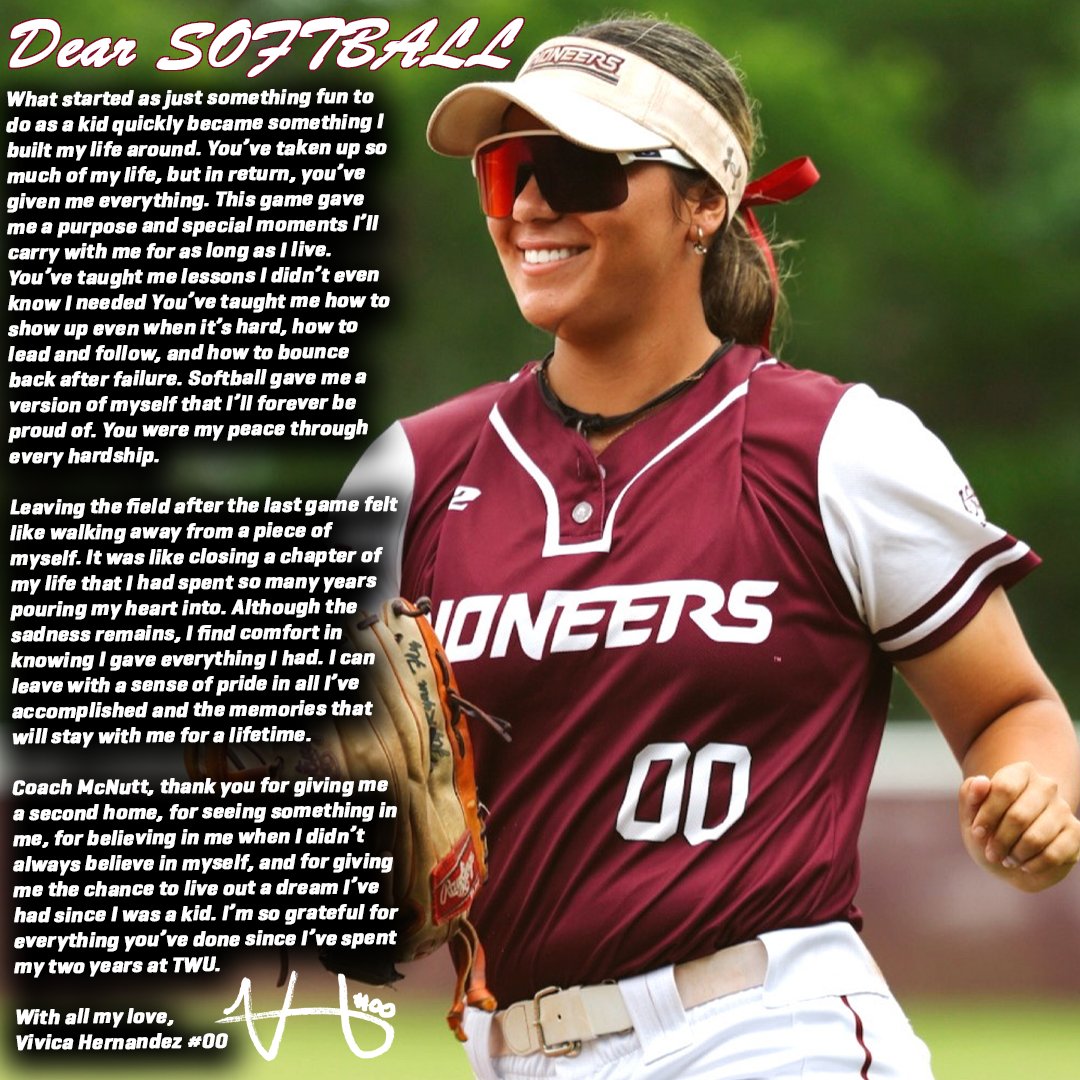 𝓓𝓮𝓪𝓻 𝓢𝓸𝓯𝓽𝓫𝓪𝓵𝓵 𝓫𝔂 𝓥𝓲𝓿𝓲𝓬𝓪 𝓗𝓮𝓻𝓷𝓪𝓷𝓭𝓮𝔃📨

🗞️:twuathletics.com/news/2025/5/13…

#PioneerProud | #HHB