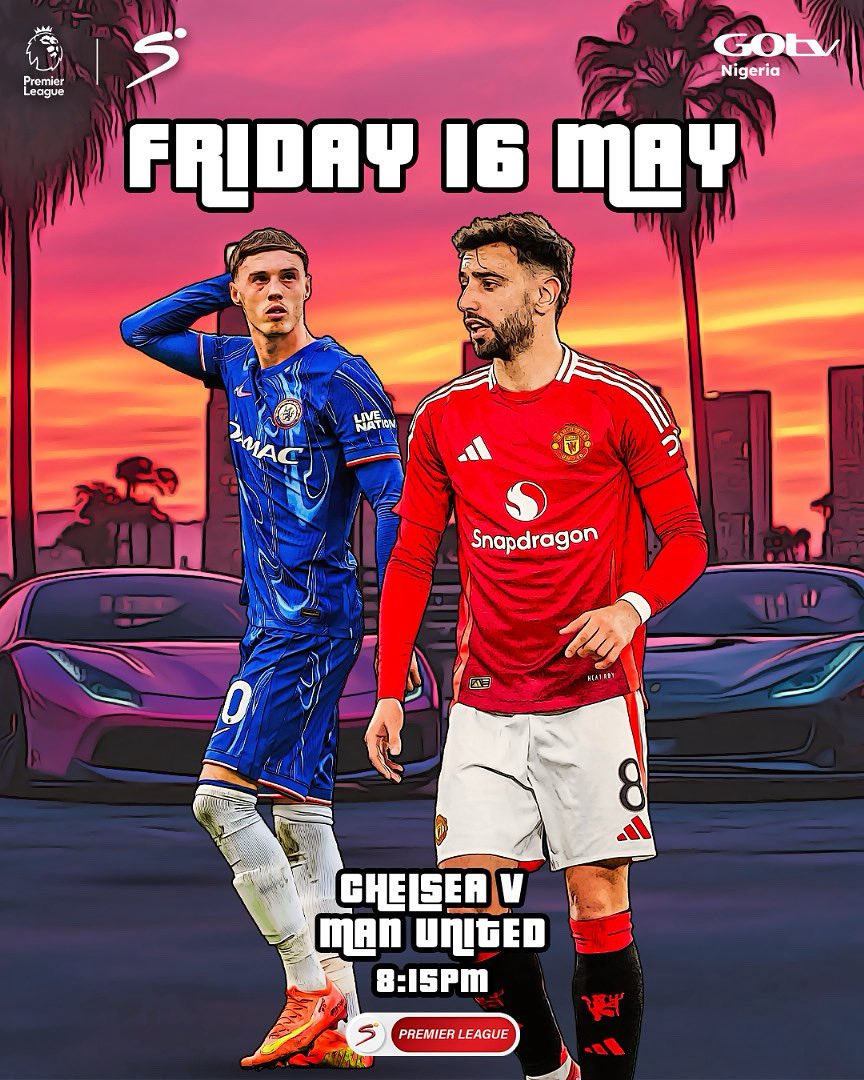 Chelsea; Total wins 19, 13 at home and  6 away. Man U; Total wins 19, 13 at home and 6 away. Which team will get the 3 points on Friday?⚽️
#CHEMNU #GOtvFootballPaddi